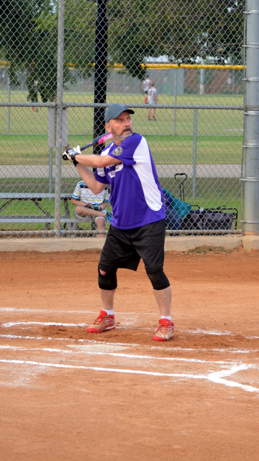 Tim on the softball field, D Team Fall 2016