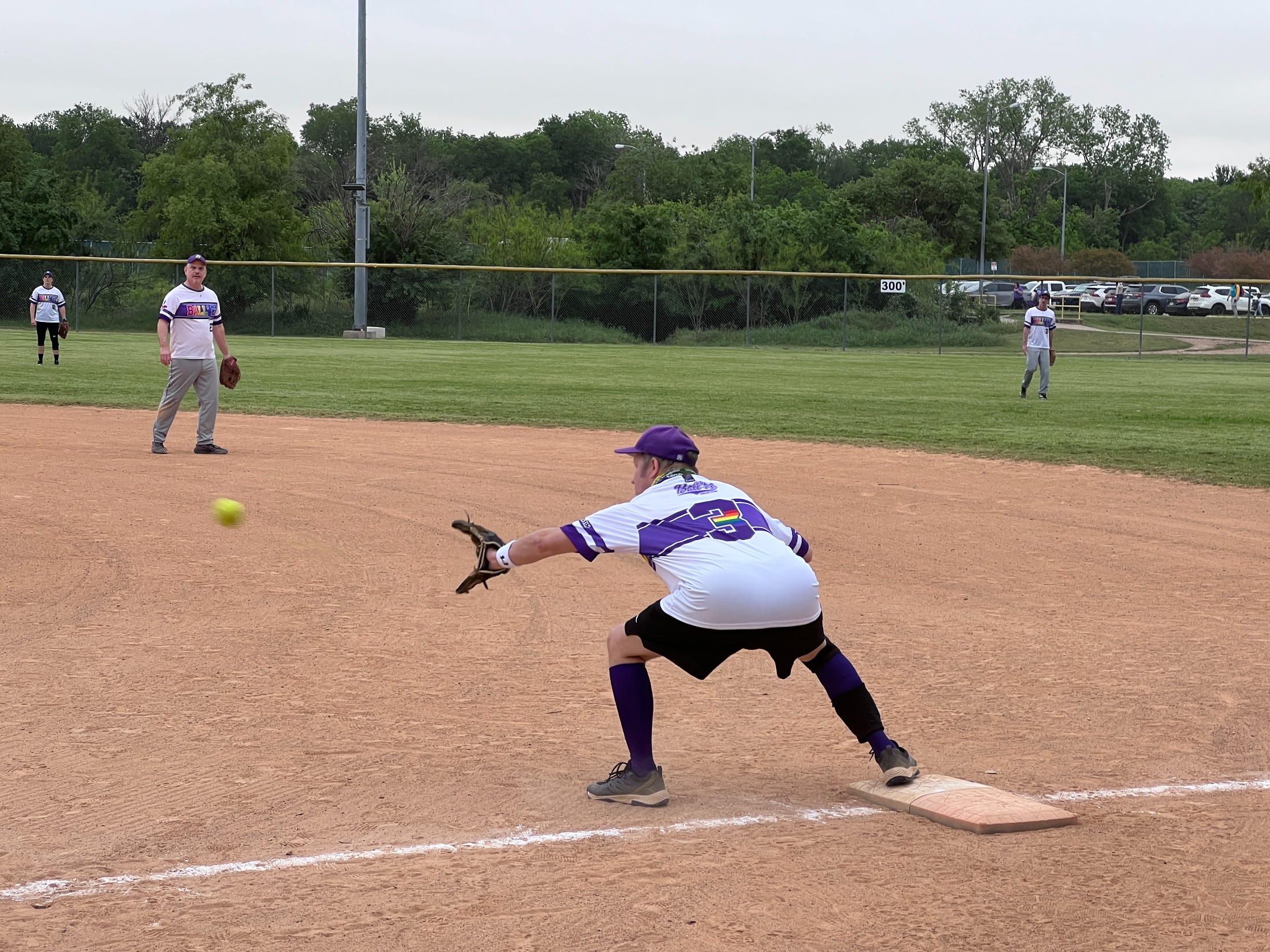 Doug & John on the softball field, D Team spring 2023
