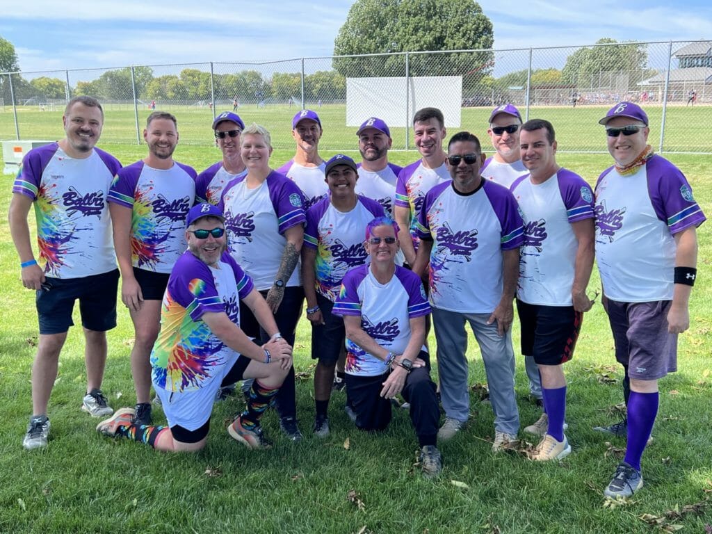 Austin Ball'rz at the Gay Softball World Series in Minneapolis, 2023